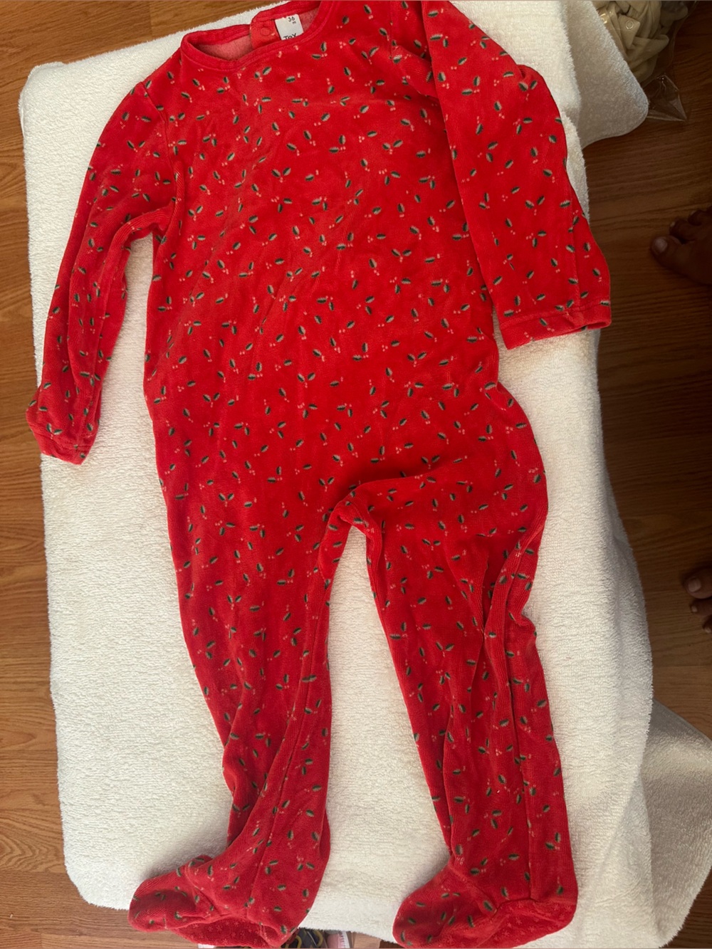 Red Women’s Plush One-Piece Fleece Pajama Romper